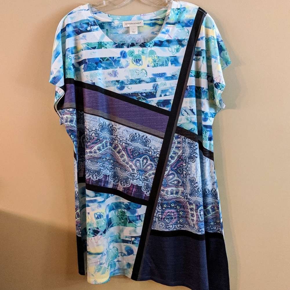 Asymmetrical Shades of Blue Top